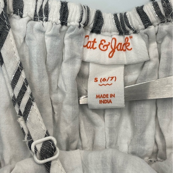 Cat & Jack Striped Kids Dress with Pink Accents Size: M (8) - Picture 8 of 10